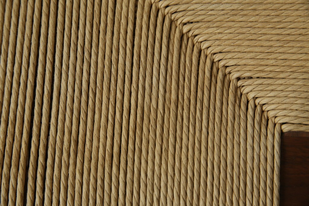 中古　美品　ドモク堂　ペーパーコード　自然で温かみのある雰囲気が魅力のスツール　(R-084227)