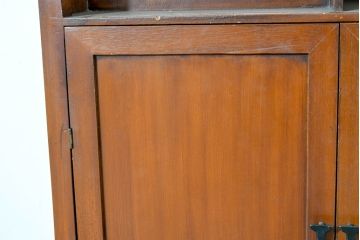 中古　美品　希少デザイン‼　大人の遊び心をくすぐるワインラック付きのボート型キャビネット(収納棚、戸棚、飾り棚、陳列棚、食器棚)(R-084228)