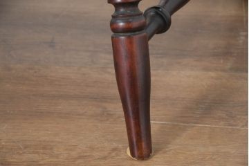 中古　美品　国産職人手作り　カバ材　品でクラシカルな佇まいがお洒落なキャプテンチェア4脚セット(アームチェア、ダイニングチェア、板座チェア、椅子、イス、バラ売り可能)(R-084236)