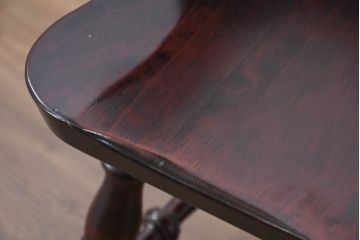 中古　美品　国産職人手作り　カバ材　品でクラシカルな佇まいがお洒落なキャプテンチェア4脚セット(アームチェア、ダイニングチェア、板座チェア、椅子、イス、バラ売り可能)(R-084236)