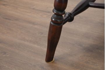 中古　美品　国産職人手作り　カバ材　品でクラシカルな佇まいがお洒落なキャプテンチェア4脚セット(アームチェア、ダイニングチェア、板座チェア、椅子、イス、バラ売り可能)(R-084236)