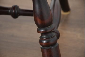 中古　美品　国産職人手作り　カバ材　品でクラシカルな佇まいがお洒落なキャプテンチェア4脚セット(アームチェア、ダイニングチェア、板座チェア、椅子、イス、バラ売り可能)(R-084236)