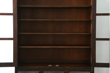 中古　北海道民芸家具　HM160K　美しい木肌とシックな佇まいが魅力的なキャビネット　(R-084237)