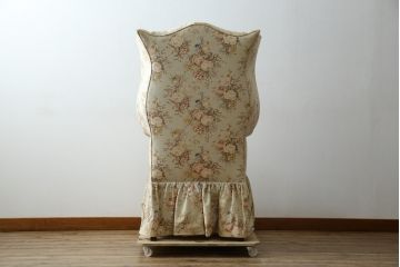 アメリカビンテージ　Ralph Lauren Home(ラルフローレン ホーム)　優雅な花柄とくつろぎの時間を叶えるウィングバックチェア(ウイングバックチェア、ラウンジチェア、一人掛けチェア、1人掛け、1P、ヴィンテージ)(R-084241)