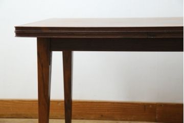 デンマークビンテージ　美しい木目が印象的なローズウッド材のエクステンションセンターテーブル(ローテーブル、ドローリーフテーブル、リビングテーブル、北欧、ヴィンテージ)(R-084242)