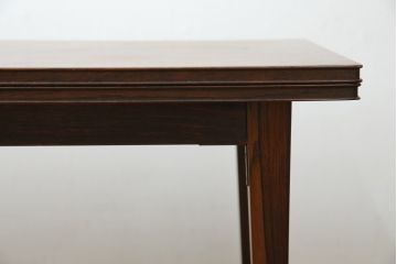 デンマークビンテージ　美しい木目が印象的なローズウッド材のエクステンションセンターテーブル(ローテーブル、ドローリーフテーブル、リビングテーブル、北欧、ヴィンテージ)(R-084242)