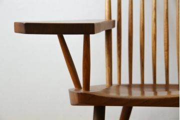 和製ヴィンテージ　小田急ハルク購入　ジョージナカシマ　LOUNGE ARM(ラウンジアーム)　One Arm(ワンアーム、片肘)　CN103　右アーム付きラウンジチェア　(R-084243)