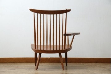 和製ヴィンテージ　小田急ハルク購入　ジョージナカシマ　LOUNGE ARM(ラウンジアーム)　One Arm(ワンアーム、片肘)　CN103　右アーム付きラウンジチェア　(R-084243)