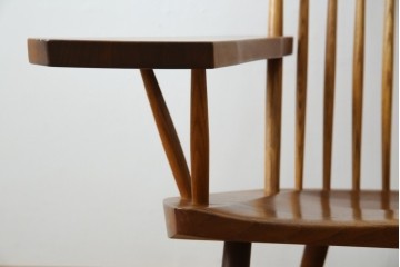 和製ヴィンテージ　小田急ハルク購入　ジョージナカシマ　LOUNGE ARM(ラウンジアーム)　One Arm(ワンアーム、片肘)　CN103　右アーム付きラウンジチェア　(R-084243)