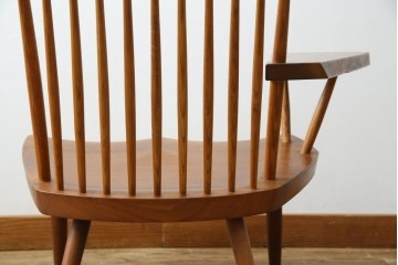 和製ヴィンテージ　小田急ハルク購入　ジョージナカシマ　LOUNGE ARM(ラウンジアーム)　One Arm(ワンアーム、片肘)　CN103　右アーム付きラウンジチェア　(R-084243)