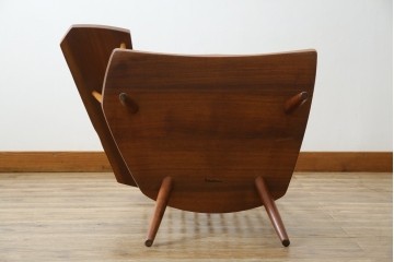 和製ヴィンテージ　小田急ハルク購入　ジョージナカシマ　LOUNGE ARM(ラウンジアーム)　One Arm(ワンアーム、片肘)　CN103　右アーム付きラウンジチェア　(R-084243)