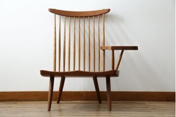 和製ヴィンテージ　小田急ハルク購入　ジョージナカシマ　LOUNGE ARM(ラウンジアーム)　One Arm(ワンアーム、片肘)　CN103　左アーム付きラウンジチェア　(R-084244)