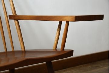和製ヴィンテージ　小田急ハルク購入　ジョージナカシマ　LOUNGE ARM(ラウンジアーム)　One Arm(ワンアーム、片肘)　CN103　左アーム付きラウンジチェア　(R-084244)