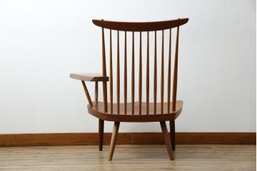 和製ヴィンテージ　小田急ハルク購入　ジョージナカシマ　LOUNGE ARM(ラウンジアーム)　One Arm(ワンアーム、片肘)　CN103　左アーム付きラウンジチェア　(R-084244)
