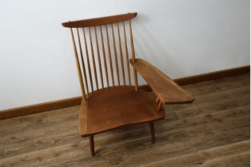 和製ヴィンテージ　小田急ハルク購入　ジョージナカシマ　LOUNGE ARM(ラウンジアーム)　One Arm(ワンアーム、片肘)　CN103　左アーム付きラウンジチェア　(R-084244)