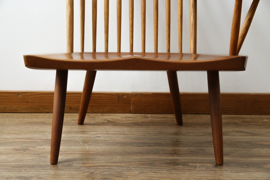 和製ヴィンテージ　小田急ハルク購入　ジョージナカシマ　LOUNGE ARM(ラウンジアーム)　One Arm(ワンアーム、片肘)　CN103　左アーム付きラウンジチェア　(R-084244)