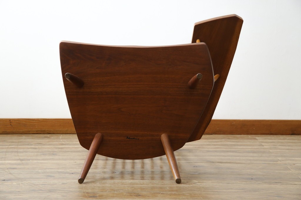 和製ヴィンテージ　小田急ハルク購入　ジョージナカシマ　LOUNGE ARM(ラウンジアーム)　One Arm(ワンアーム、片肘)　CN103　左アーム付きラウンジチェア　(R-084244)