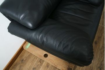 中古　美品　展示品　Poltromec(ポルトロメック)社　ジェミニシリーズ　レザー(本革)　1人掛けソファ(一人掛け、1Pソファ)(定価約30万円)(R-084249)