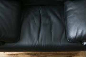 中古　美品　展示品　Poltromec(ポルトロメック)社　ジェミニシリーズ　レザー(本革)　1人掛けソファ(一人掛け、1Pソファ)(定価約30万円)(R-084249)