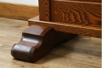 中古　超美品!!　総漆塗り　タモ材　一枚板　職人手作りの工芸家具　螺鈿(ラデン)細工の日輪紋様が存在感を放つ衝立て　定価約75万円　(R-084257)