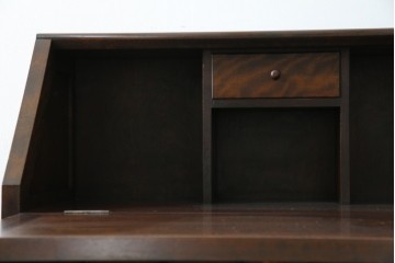 中古　美品　松本民芸家具　希少モデル　格子模様が特徴的なK型ライティングビューロー　(R-084262)