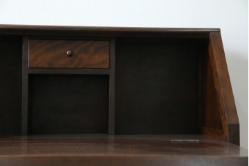 中古　美品　松本民芸家具　希少モデル　格子模様が特徴的なK型ライティングビューロー　(R-084262)