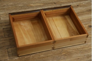 中古　美品　松本民芸家具　希少モデル　格子模様が特徴的なK型ライティングビューロー　(R-084262)