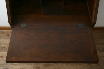 中古　美品　松本民芸家具　希少モデル　格子模様が特徴的なK型ライティングビューロー　(R-084262)