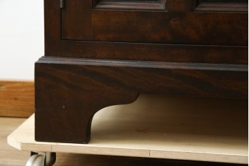 中古　美品　松本民芸家具　希少モデル　格子模様が特徴的なK型ライティングビューロー　(R-084262)