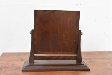 中古　美品　松本民芸家具　シックな佇まいが魅力の卓上ミラー(置き鏡、スタンドミラー)(R-084263)