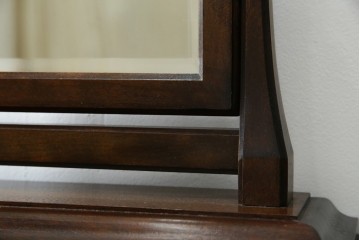 中古　美品　松本民芸家具　シックな佇まいが魅力の卓上ミラー　(R-084263)