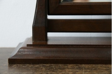 中古　美品　松本民芸家具　シックな佇まいが魅力の卓上ミラー　(R-084263)