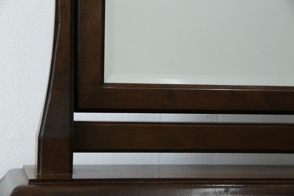 中古　美品　松本民芸家具　シックな佇まいが魅力の卓上ミラー　(R-084263)