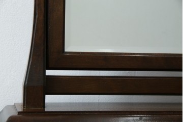 中古　美品　松本民芸家具　シックな佇まいが魅力の卓上ミラー　(R-084263)