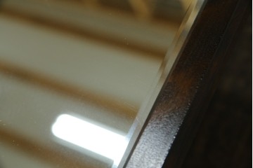 中古　美品　松本民芸家具　シックな佇まいが魅力の卓上ミラー　(R-084263)