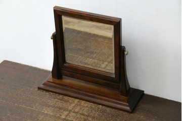 中古　美品　松本民芸家具　シックな佇まいが魅力の卓上ミラー　(R-084263)