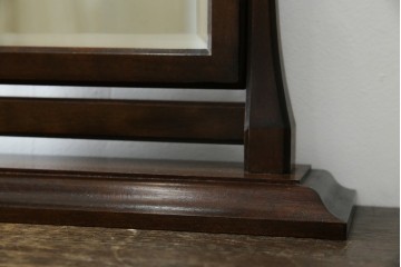 中古　美品　松本民芸家具　シックな佇まいが魅力の卓上ミラー　(R-084263)