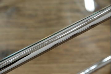 中古　美品　スイス　USMハラー(USM Haller)　ガラス天板　シンプルでスタイリッシュなデザインが魅力のキャスター付きワゴン　定価約12万円相当　(R-084265)