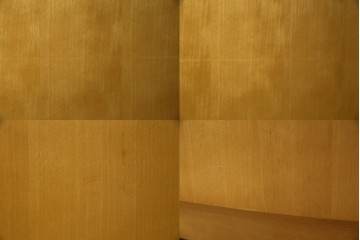 中古　希少な特注品　CONDE HOUSE(カンディハウス)　ビーチ材　図書室の両面使いラウンドカウンターテーブル　製作費約90万円相当　(R-084266)