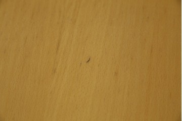 中古　希少な特注品　CONDE HOUSE(カンディハウス)　ビーチ材　図書室の両面使いラウンドカウンターテーブル　製作費約90万円相当　(R-084266)