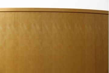 中古　希少な特注品　CONDE HOUSE(カンディハウス)　ビーチ材　図書室の両面使いラウンドカウンターテーブル　製作費約90万円相当　(R-084266)