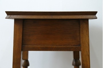 和製アンティーク　希少!!　繊細で個性的なデザインが魅力!楢(ナラ)材の花台　(R-084270)
