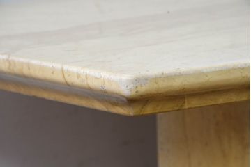 ヨーロッパビンテージ　重厚感のある大理石のモダンなローテーブル(センターテーブル、リビングテーブル、ヴィンテージ)(R-084273)