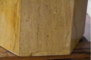 ヨーロッパビンテージ　重厚感のある大理石のモダンなローテーブル(センターテーブル、リビングテーブル、ヴィンテージ)(R-084273)