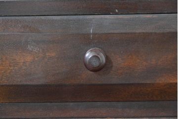 中古　美品　松本民芸家具　立体的なデザインが魅力の凸面小引き出し(卓上収納、小物収納)(R-084274)