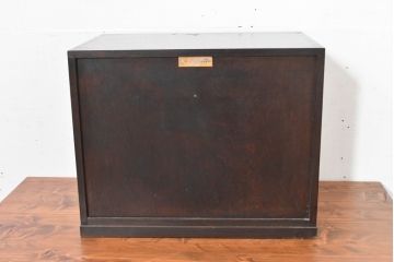 中古　美品　松本民芸家具　立体的なデザインが魅力の凸面小引き出し(卓上収納、小物収納)(R-084274)