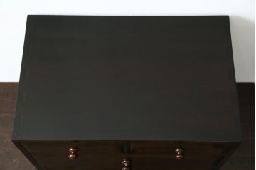 中古　美品　松本民芸家具　立体的なデザインが魅力の凸面小引き出し(卓上収納、小物収納)(R-084274)