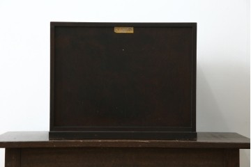 中古　美品　松本民芸家具　立体的なデザインが魅力の凸面小引き出し(卓上収納、小物収納)(R-084274)