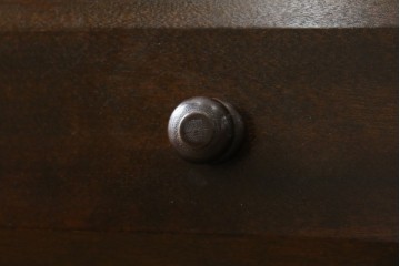 中古　美品　松本民芸家具　立体的なデザインが魅力の凸面小引き出し(卓上収納、小物収納)(R-084274)