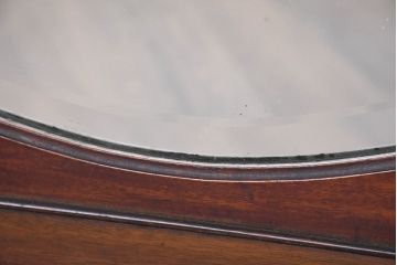 イギリスアンティーク　引き出し付きで小物収納もできる!趣あるマホガニー材でお部屋を上品に彩る壁掛けミラー(壁掛け鏡、ウォールミラー、姿見、英国)(R-084284)